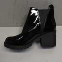 Shoes Jaber Ankle Boot W Lug Sole Elastic Gore and Chunky Heel, Black, Size 8