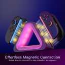 Hosanwell Switch 2 Controller Fast Charging Dock for Switch2,4 Joycos Simultaneous Charging Station with 7 Customizable RGB Lighting Modes, Fast Charge USB-C Cable Included (Black)