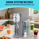 Soda Machine Dust Cover for Ninja Thirsti Max Custom Hydration System, Soda Maker WC2002, Cover Bag with Storage Pockets Compatible with Ninja Thirsty, Flavored Water Drops(Gray)