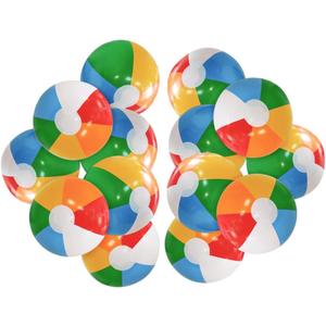 12'' Beach Ball for Kids: 14 Pack Beach Balls Bulk Inflatable Pool - Beach Balls Bulk Hawaiian Tropical Theme Party Decorations Favors Supplies
