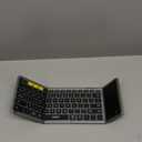 Samsers Foldable Bluetooth Keyboard with Touchpad, Full-Size Wireless Folding Keyboard with Backlight, Portable Travel Keyboards for iOS Android Windows Mac OS, Support 3 Device(BT5.1 x 3), Gray