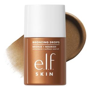 e.l.f. SKIN Bronzing Drops, Liquid Face Tinted Serum with Vitamin E & Sunflower Oil, Shimmer Finish, Vegan & Cruelty-Free, Copper Gold (1 Fl Oz (Pack of 1))