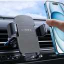 LISEN Upgrade Car Vent Phone Mount, Phone Holders for Your Car Vent Wider Clamp & Metal Hook Phone Holder [Thick Cases Friendly] 360 Rotation, Air Vent Car Phone Mount for iPhone Samsung Smartphones