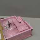 Spacrea Desk Organizer and Accessories, Computer Monitor Stand Riser with Drawer and 2 Pen Holders, Office Desk Accessories & Workspace Organizers for Office Supplies (Pink)