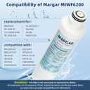 MIWF6200 Water Filter, Filter Cartridge Compatible with Midea MRS26D5AST and MRQ22D7AST Models Water Filters, MIWF6200 Water Filter Replacement for Sharp SJWF200 Filters (1 PACK)