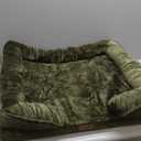 EHEYCIGA Orthopedic Dog Bed for Medium Dogs, Waterproof Memory Foam Medium Dog Beds with Sides, Non-Slip Bottom and Egg-Crate Foam Pet Couch Bed with Washable Removable Cover, Dark Green (30.0"L x 20.0"W x 6.5"Th)