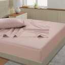 LANE LINEN 100% Cotton Pillowcovers, Pillow Cases Standard Size Set of 2, Fits Standard & Queen Pillows, Luxury 450 Thread Count Sateen Cotton Pillowcases, Soft & Breathable - Sepia Rose