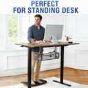 Under Desk Cable Management Tray, GZOKMOG Cord Management with Upgraded Clamp No Drill, Metal Cable Management Box for Home Office, Wire Management for Standing Desk, 2 Pack Black, 13.38 inch