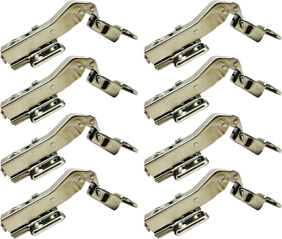 LIKERAINY 45 Degree Hinge 35mm with Hydraulic Damper for Special Corner Door Soft Closing Hinges for Cabinet Cupboard Wardrobe Folding Angular Doors, Pack of 8
