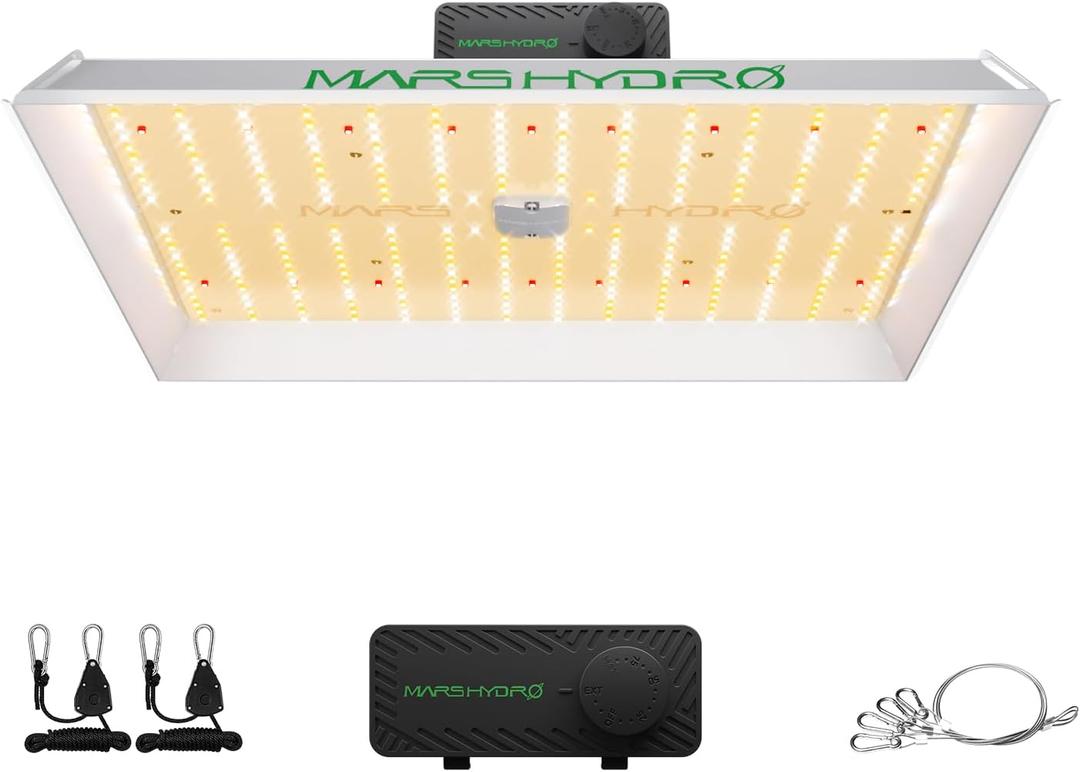MARS HYDRO TS1000 150W LED Grow Light for Indoor Plants, with Patented Reflector, 5 Levels Dimmable Lights Daisy Chain Full Spectrum Growing Lamps for Seedlings Veg Bloom in 2x2/3x3 Grow Tent