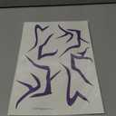 2 x 3 Sheets Purple Temporary Tattoos, Waterproof Cosplay Tattoos Stickers Cosplay Costume Accessories for Halloween Cosplay Party