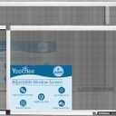 Expandable Window Screen, 2 Pack Adjustable Window Screen (15" H x 21" - 40" W) - Medium Replacement Window Screens with Frame, Durable Replacement Screen for Window