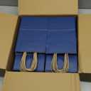 BagDream Kraft Paper Bags 100Pcs 5.25x3x8 Inches Small Paper Gift Bags with Handles Wedding Party Favor Bags Shopping Retail Merchandise Bags Navy Blue Gift Bags Paper Sacks Bulk