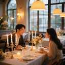 4-Pack Printed Taper Candles Unscented - Dripless & Smokeless 7-Hour Burn - 10" Hand-Poured Candles with Lily Design for Dining, Weddings (White/Pastel Yellow/Pink/Blue)