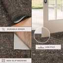 Boho Brown Washable 2x3 Entryway Rug - Front Door Mat Rugs Indoor Entrance, Non-Slip Vintage Floral Small Throw Rug for Kitchen, Bathroom, Dark Modern Western Unique Entry Dcor