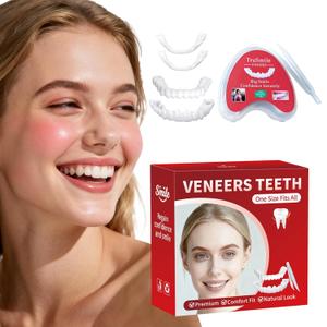 Veneers Teeth for Women and Men, Tooth Temporary Replacement Kit, Nature and Comfortable-AK02