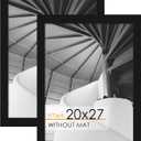Puzzle Frame 20x27, for 20 x 27 in Posters and Art Prints, Horizontal or Vertical Wall Mounting, Black 27x20 Picture Frame for Puzzle, 2 Pack
