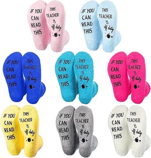 If You Can Read This This Socks For Women Teacher Off Duty Gift Socks Size 6-11W
