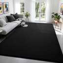 Nuttumico Large Modern Area Rugs for Bedroom Living Room, 10' x 35.5" Black Rug, Thickened Memory-Foam Indoor Carpets, Minimalist Rug for Boys Girls, Soft, Non-Slip and Machine-Washable