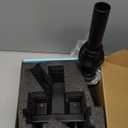 Cobbe Waterfall Bathroom Faucets 3 Hole, Matte Black Bathroom Sink Faucet Square 4 Inch Centerset with Pop-Up Drain, 2 Handle and 2 Supply Hoses, Lead-Free Stainless Steel for Vanity Sink Rv