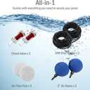 All-in-One Pond Aerator for Outdoor Ponds, Flow Adjustable Pond Air Pump Aeration Kit with Airline Tubing Air Stones Check Valves