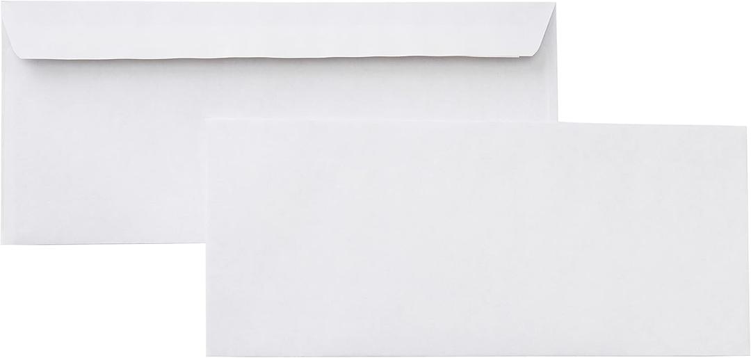 Amazon Basics #10 Security-Tinted Self-Seal Business Envelopes for Documents, Privacy, Home & Office, White, 500-Pack, Peel & Seal