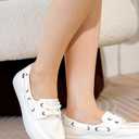 Project Cloud Sneakers for Women - Memory Foam Spring Shoes for Women Footwear - Slip-On Boat Shoes - Non Slip Fashion Sneakers - Lightweight Loafers (Seasalt, Whit, 10) White