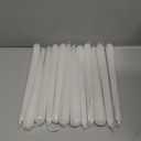 Suclain 24 Pcs Glass Taper Candle Holder Sets 12 Candlestick Holder with 12 White Long Candles for Wedding Party Decor Dinner Decoration(Clear)