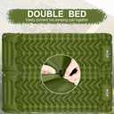 MOXILS Sleeping Pad, Ultralight Inflatable Sleeping Pad for Camping, Built-in Pump, Ultimate for Camping, Hiking, Airpad, Carry Bag, Repair Kit, Compact & Lightweight Air Mattress(Green)