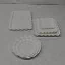 Kootek Dessert Cupcake Stand, 10pcs Dessert Table Display Set, 3 Tiered Cup Cake Holder Tower Stand Riser& Cookie Serving Trays for Wedding, Tea Party, Birthday, Baby Shower (Bright White)