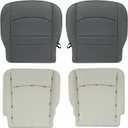 SecosAutoparts Driver and Passenger Side Bottom and Foam Cushion Replacement Cloth Seat Cover Gray Compatible with Dodge Ram 1500 2500 3500 4500 5500 2013 2014 2015 2016 2017 2018