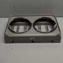 Elevated Bowls, 4 Height Adjustable Raised Stand With 2 Thick 50oz Stainless Steel Food Bowls, Non-Slip Feeder for Dogs, Adjusts to 3.7", 9.2", 10.75", 12.36" Light Brownish Gray