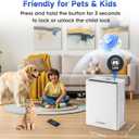 Air Purifiers for Home Large Room, PM 2.5 Display Air Quality Monitor Cover Up to 1500 Ft with Remote, Air Purifiers for Home Pets with Fragrance, Air Cleaner for Pets Hair, Dust, Smoke,Odors (White)
