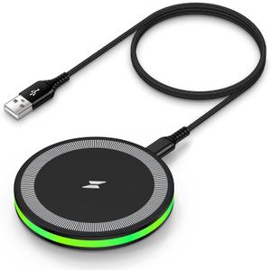 Wireless Charger Fast Charging Pad Android Charging Station Wireless Phone Charger for Android Samsung Galaxy S25 Ultra S25 Plus S25 S24 S23 S22 S21 S20 S10, iPhone 16 Pro Max Plus 15 14 13 12