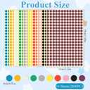 Thinp 2600 Pcs Colored Dot Stickers, 0.3 Inch 10 Colors Small Circle Stickers Round Color Coding Labels with Strong Adhesion Removable Dot Labels for Office Classroom and Home Organization