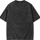 Graphic Tees Halloween Novelty Women Men Cotton Oversized Christian Goose with Pumpkin Washed T-Shirt (Black, S)