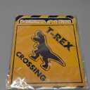 WERNNSAI Dinosaur Birthday Decorations - 12 PCS Dinosaur Party Supplies for Boys Kids Dino Birthday Funny Sign Decor for Jurassic Theme Baby Shower Holiday Party Favors Caution T-Rex Sign Wall Decor