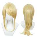 Linfairy Womens Blonde Wig Costume Cosplay Wig + 50cm Ponytail