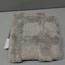 GRANNY SAYS Bathroom Rugs Non Slip Washable, Extra Soft & Water Absorbent Bath Mats for Bathroom, Plush Shaggy Bath Carpet, Grey Waffle Bath Mat Quick Dry for Tub & Shower, 16" x 24"