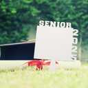 LUOZZY 4 Pcs Sublimation Graduation Fans Blank 2025 Graduation Picture Photo Frame Handheld Fan Shaped Grad 2025 Sublimation Picture Frame