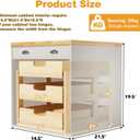 Pull Out Cabinet Organizer, 14''W21''D Sliding Drawers for Cabinets, 3 Tier Soft Close Slide Out Wooden Pull out Drawers, Base Cabinet Organization for Kitchen, Pantry, Bathroom.