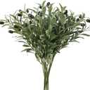 Leftover Faux Olive Branches for Vase,Artificial Olive Tree Branches,Fake Plants,Greenery Stems,Eucalyptus Stems,Green Leaves for Centerpieces Decoration,Home Decor,Coffee Table Decor