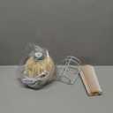 Pleated Table Lamp Bedside Night Lamp, Rattan Base, Fabric Pleated Lampshade, Adjustable Light Color and Brightness, USB Powered, Vintage Style Light for Bedroom Living Room Office (Sphere-Beige)