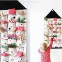 STKMELON Christmas Advent Calendar with Pockets Wall Hanging Bag for Home Xmas Countdown Decoration(Countdown to Christmas)