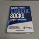 Doctor's Select Viscose Bamboo Ankle Diabetic Socks for Women and Men - 6 Pairs | Super Soft, Non Binding, Loose Wide Top (L)