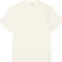 Lacoste Women's Crew Neck Short Sleeve Regular Fit Branding T-Shirt (Beige), Size 36