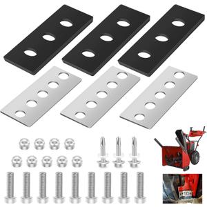100% 304 Stainless Snow Blower Impeller Modification Kit - 1/4" 3-Snow Blower Blade Universal - Modifies 2-Stage Machine, Rust-Resistant Reuse in Harsh Environments (3)