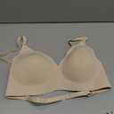 Low Back Bra for Women Wireless, Backless Low Cut V Neck Bralette, Invisible No Show Multiway Convertible Halter Bras (US, Alpha, Small, Regular, Regular, Skin-02)
