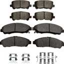 PM Auto Front-Rear Ceramic Brake Pads For 2009-2011 Honda Pilot, Set of 8 Ceramic Brake Pads