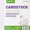 120 Sheets White Cardstock - 8.5” x 11” Letter Size Cover Card Stock 230gsm/85lb Heavyweight Paper Thick Paper for Scrapbooking, Crafts, Business Cards, Invitations PAP03WH